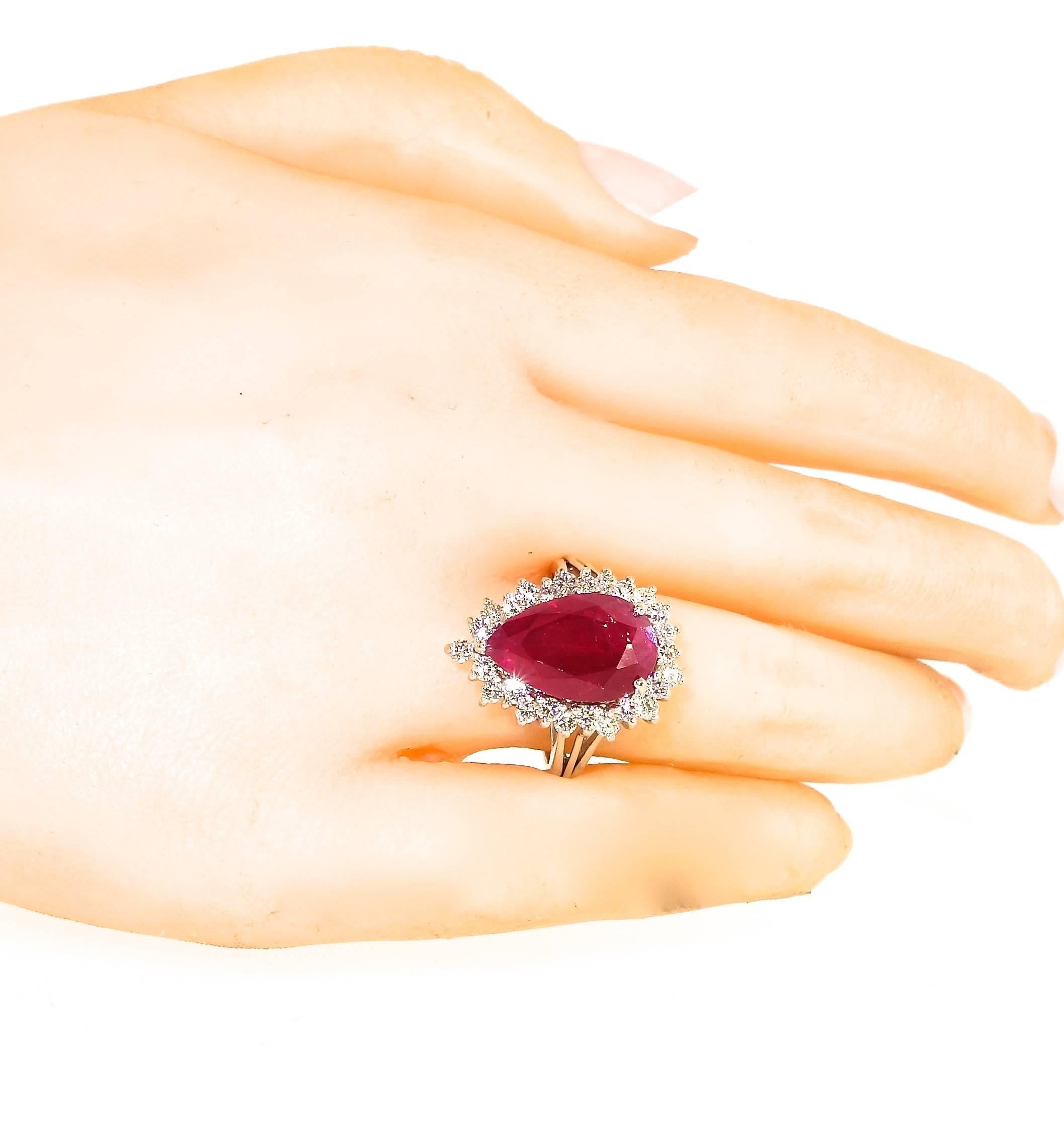 Natural Fine Ruby and Diamond In Excellent Condition In Aspen, CO