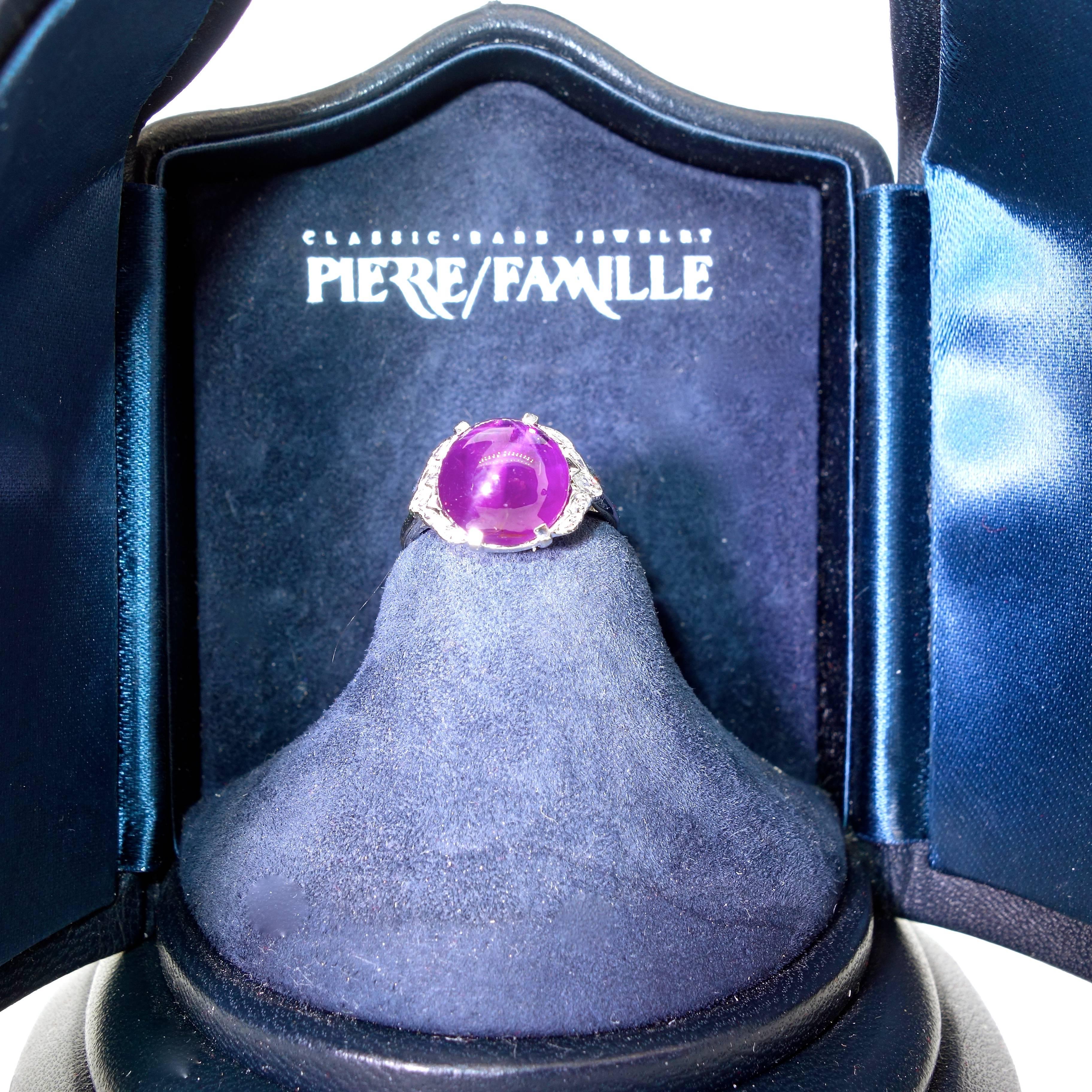 red star sapphire ring
