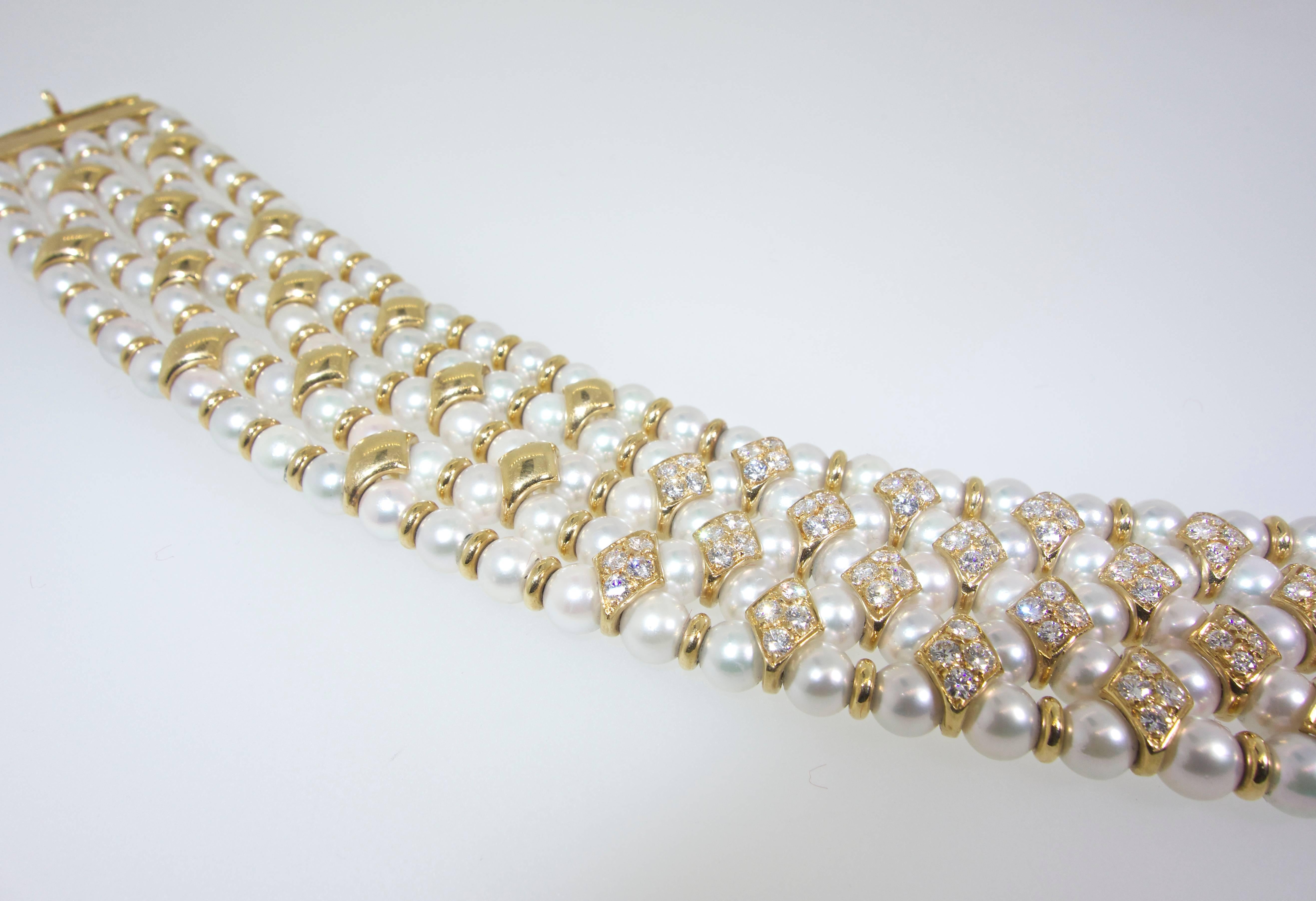 Diamond and Pearl Necklace 5
