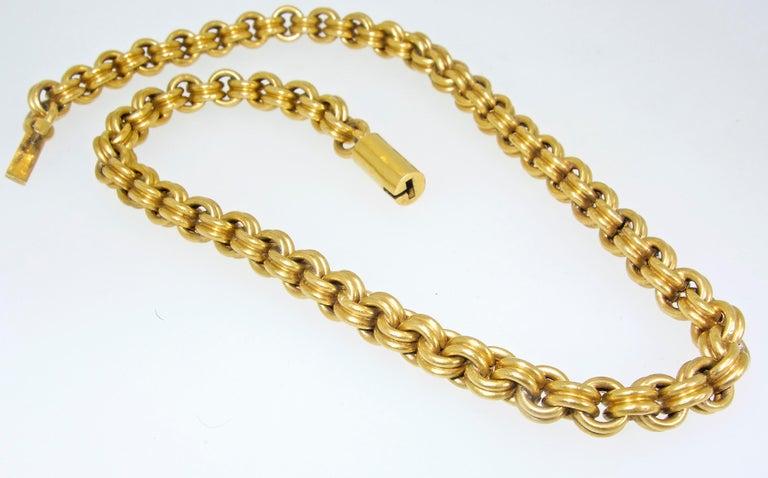 18 Karat Heavy Link Chain For Sale at 1stdibs