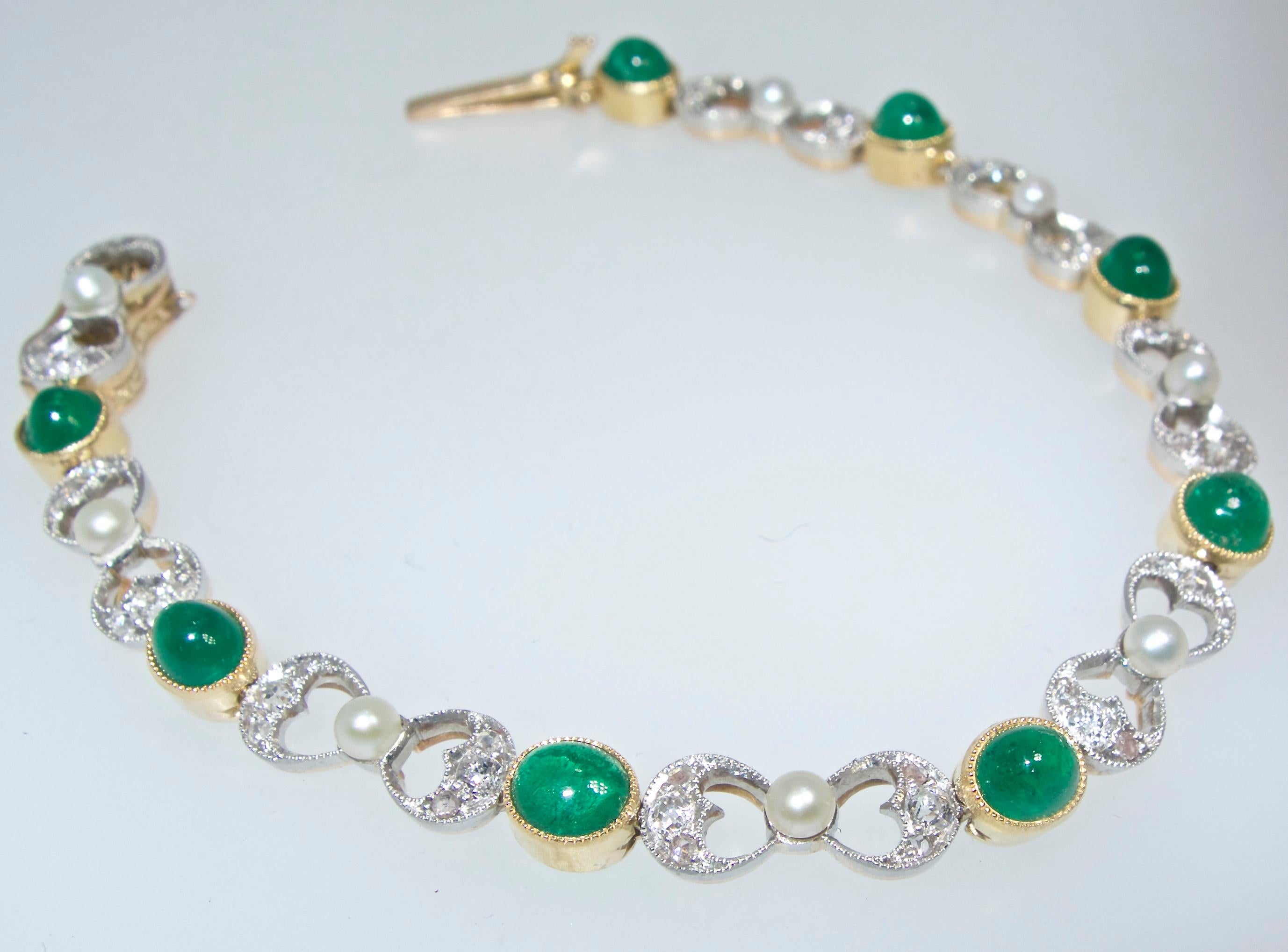 emerald and pearl bracelet