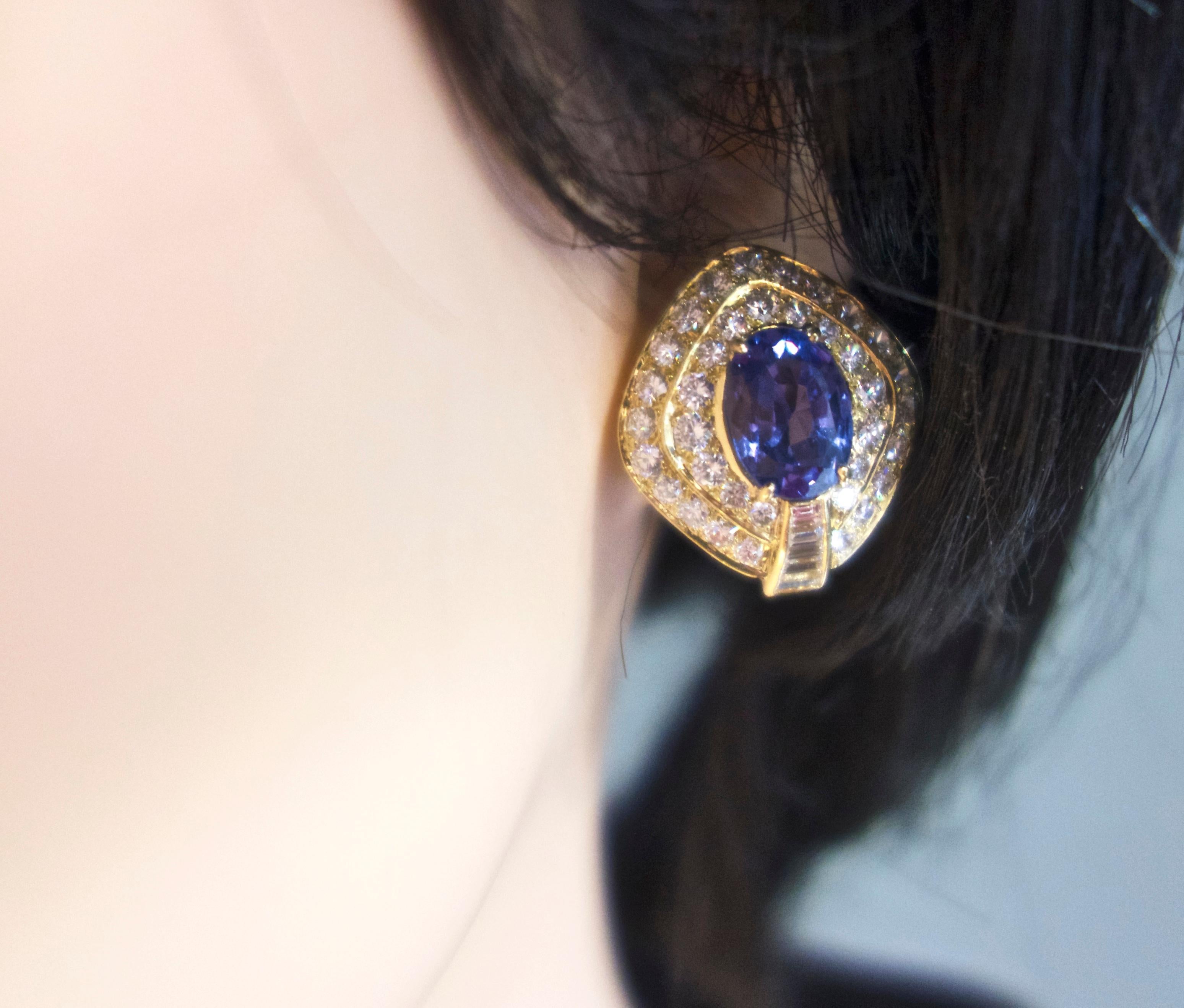 Sapphire and Diamond Earrings 1