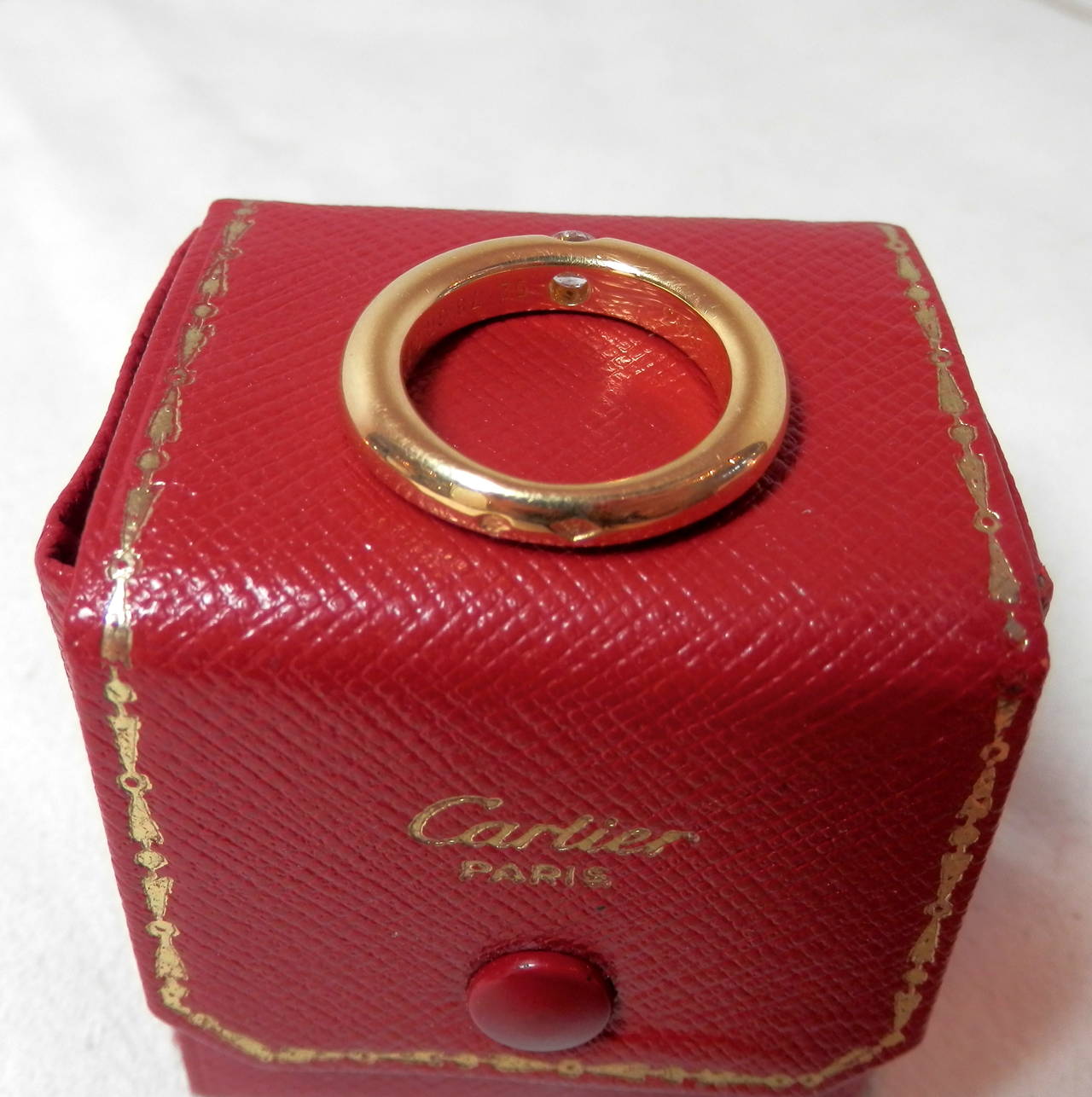 Women's Cartier Diamond Gold Band Ring