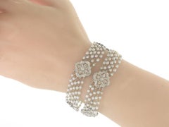 Edwardian Platinum, Diamond and Natural Pearl choker/bracelets, c. 1905