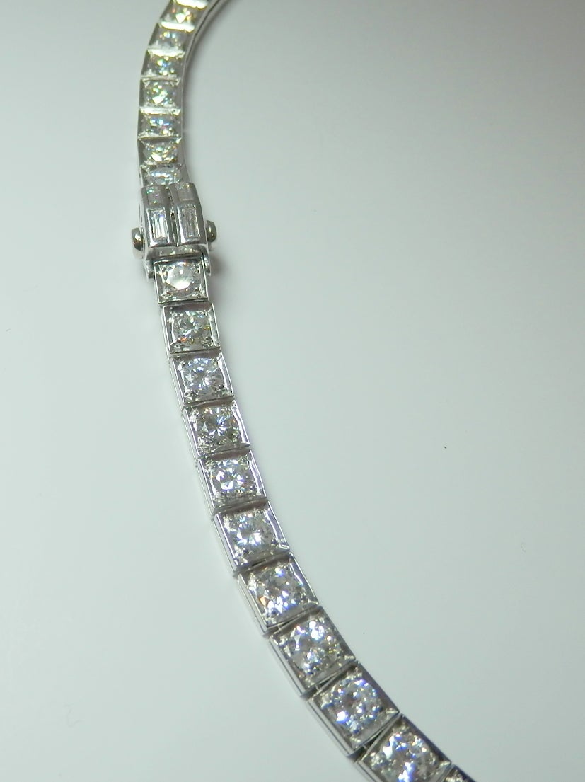 Women's Diamond Platinum Necklace Bracelets