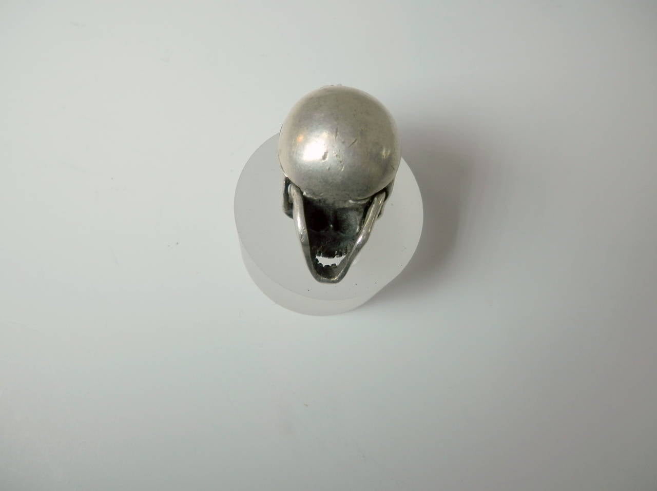 Arts and Crafts Silver Skull Pendant