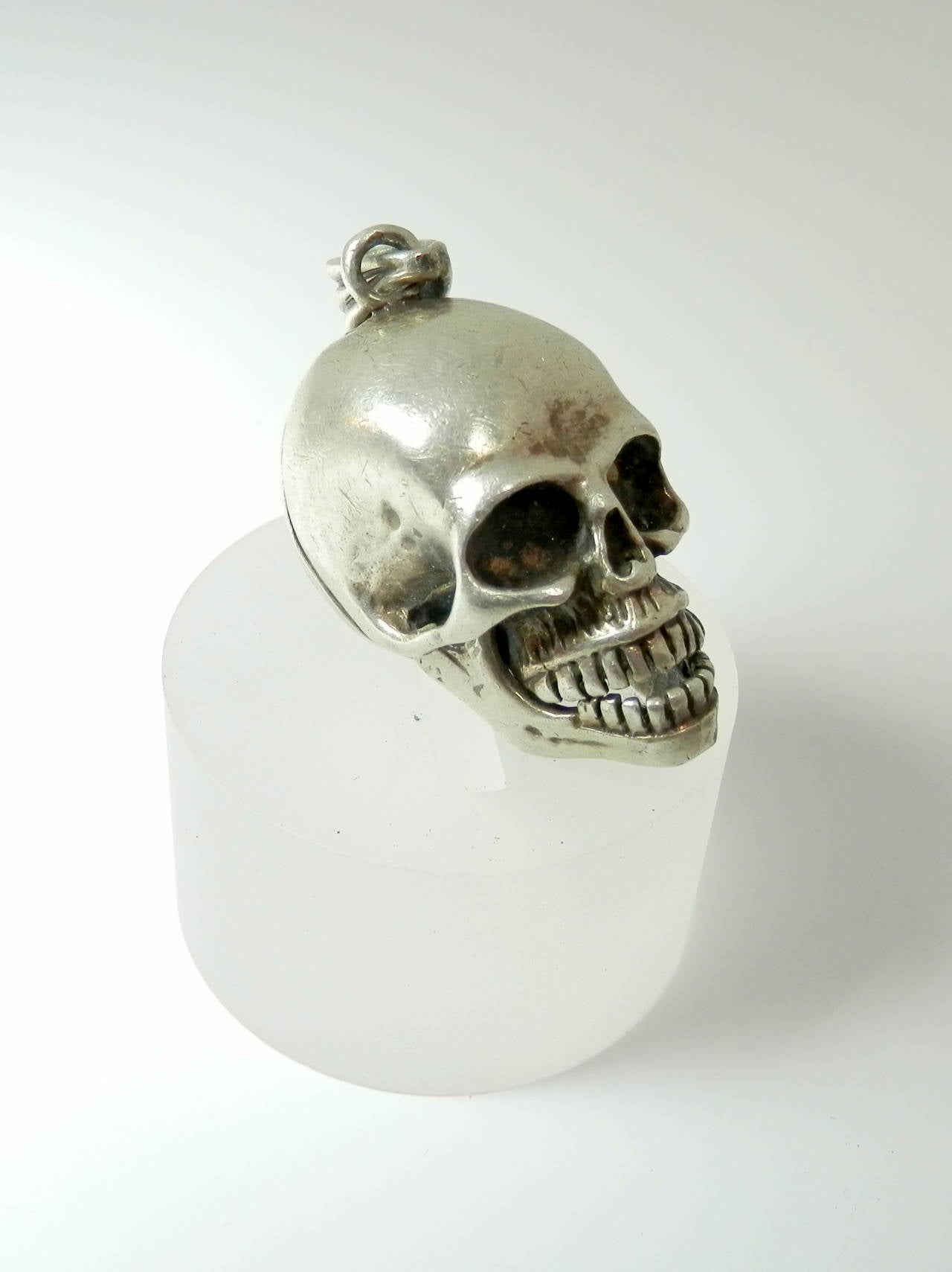 Women's or Men's Silver Skull Pendant