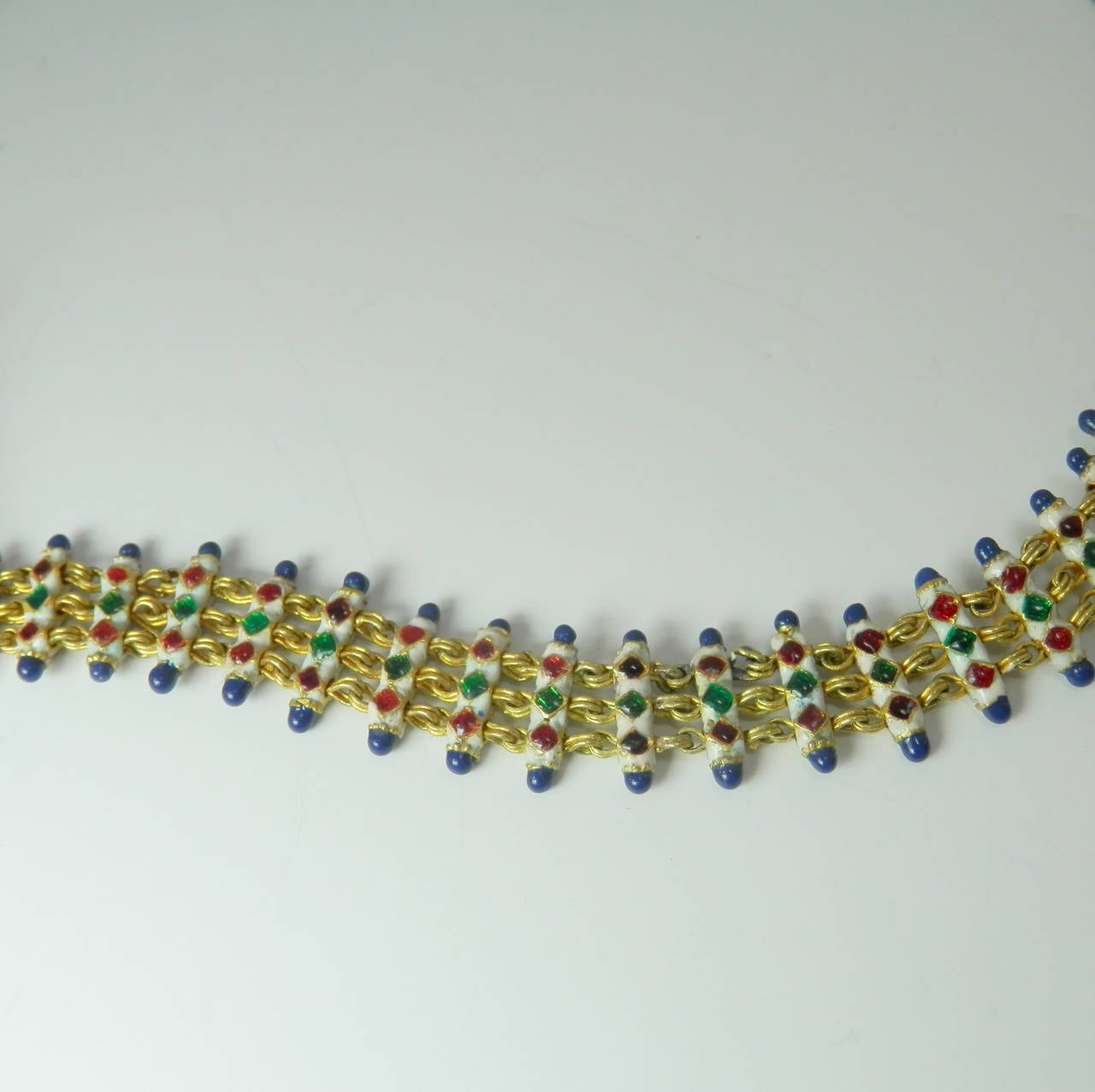 Victorian Fine Enamel Natural Pearl Gold Necklace 2