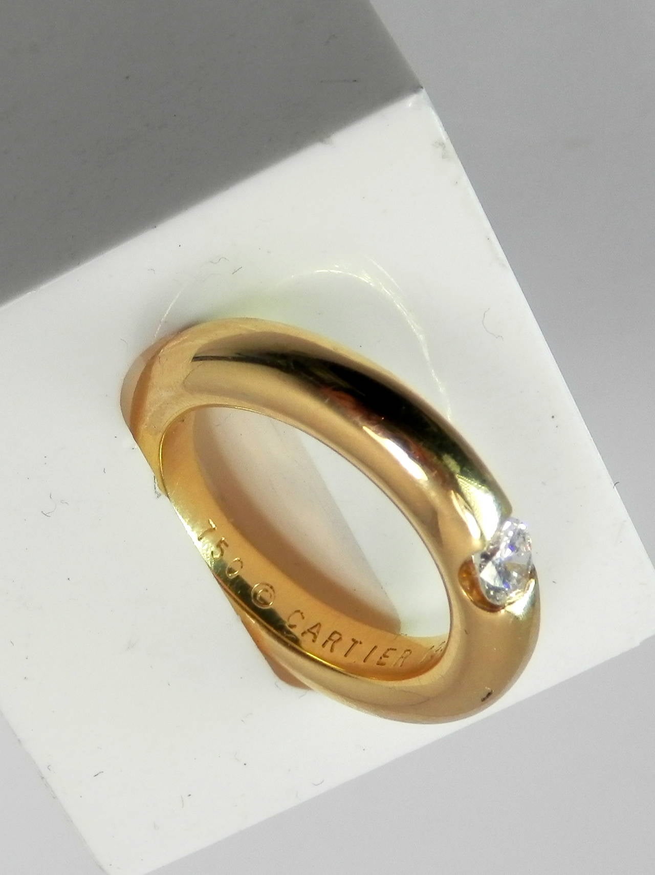 Cartier Diamond Gold Band Ring 1