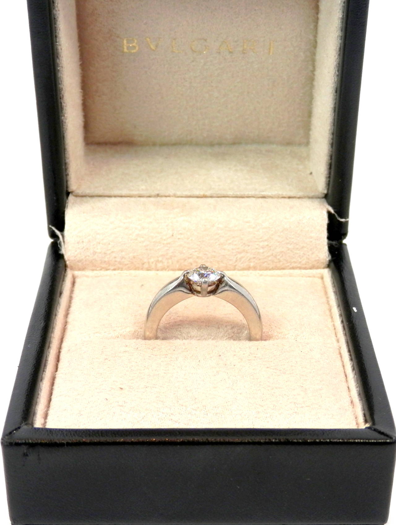 Bulgari Diamond Platinum Ring In Excellent Condition In Aspen, CO
