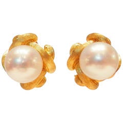 H. Dunay 13.26 mm pearl earrings