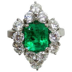 Colombian emerald diamond Gold ring
