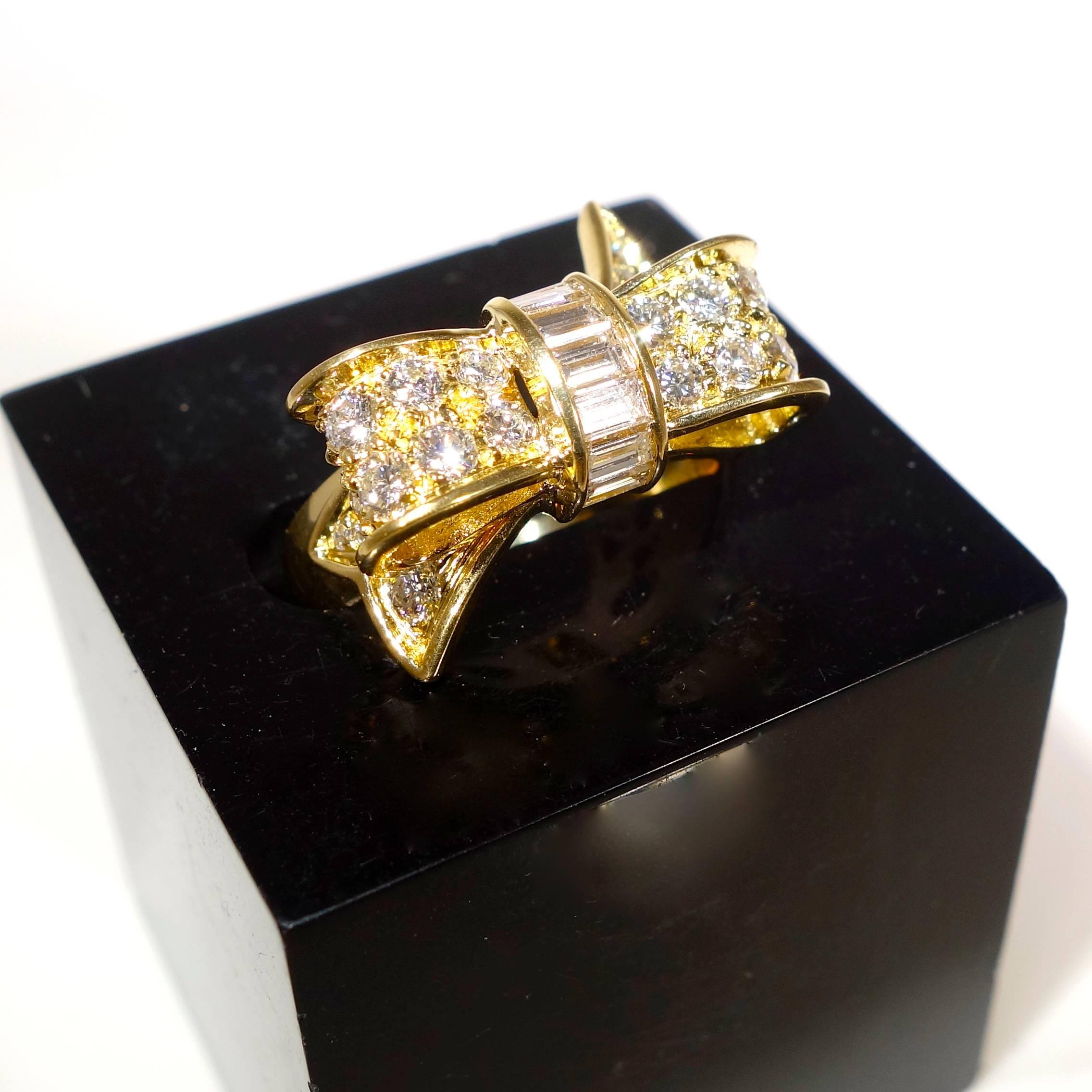 tiffany diamond bow ring