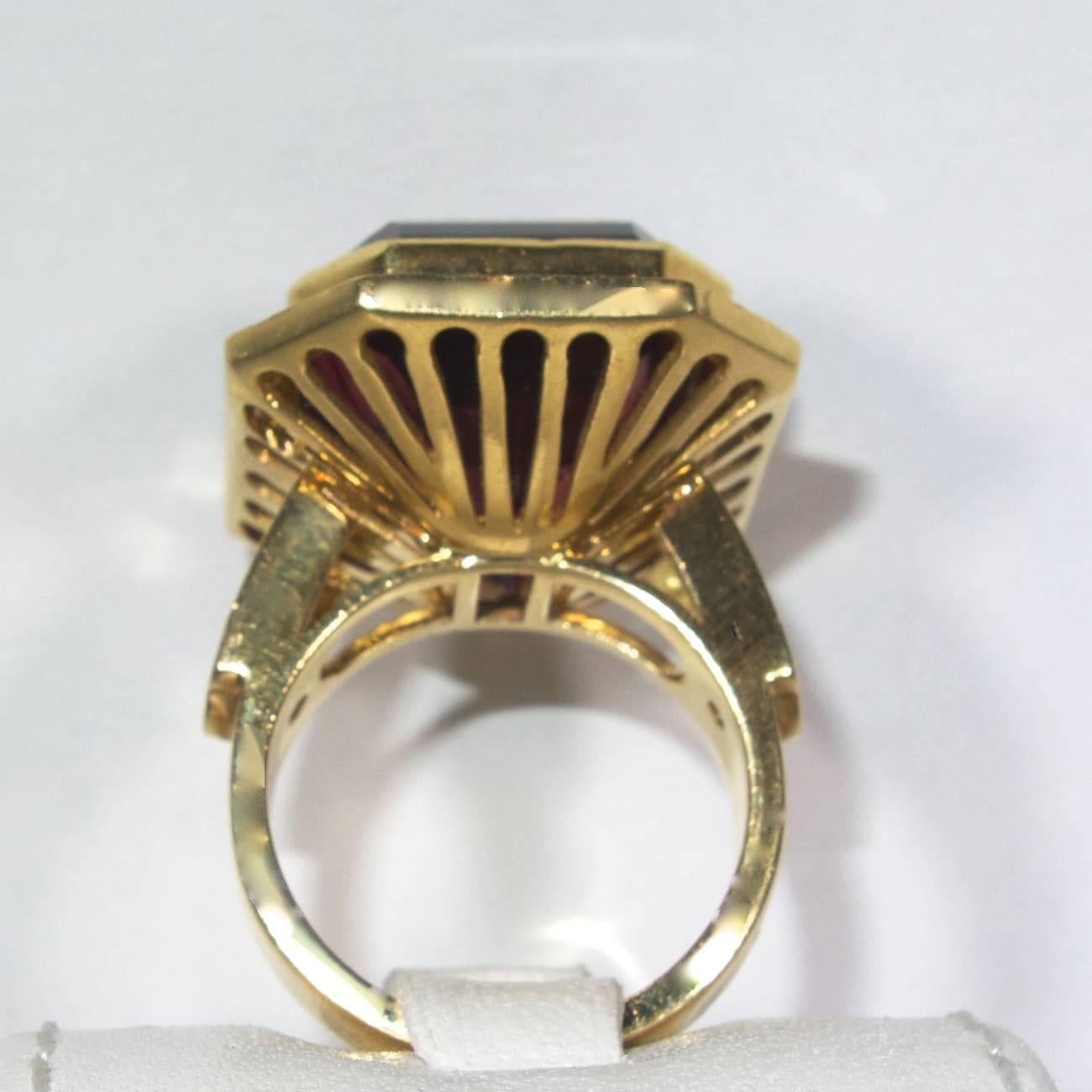 Women's Tourmaline Diamond Gold Ring