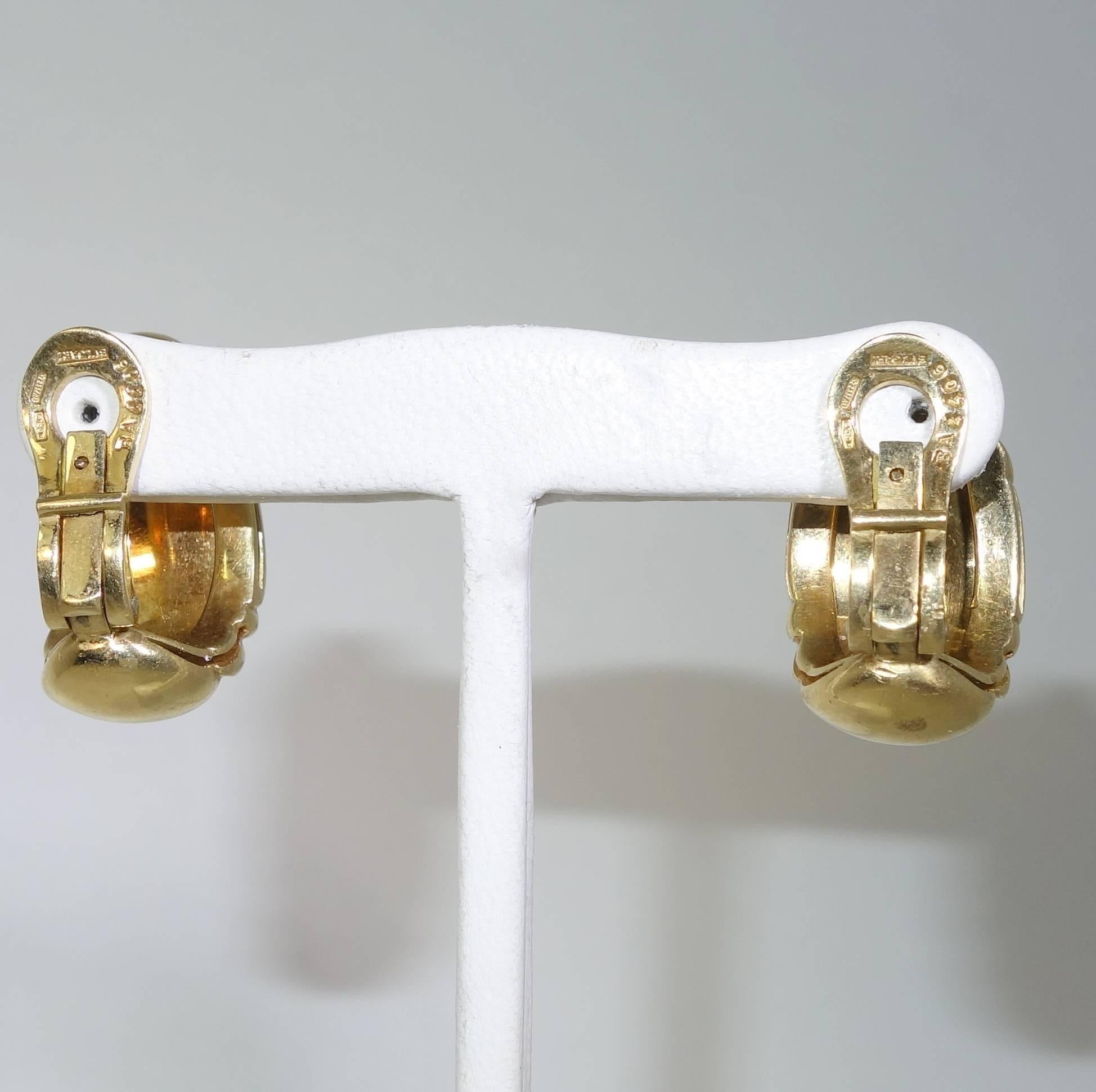 Contemporary Bulgari Gold Earrings