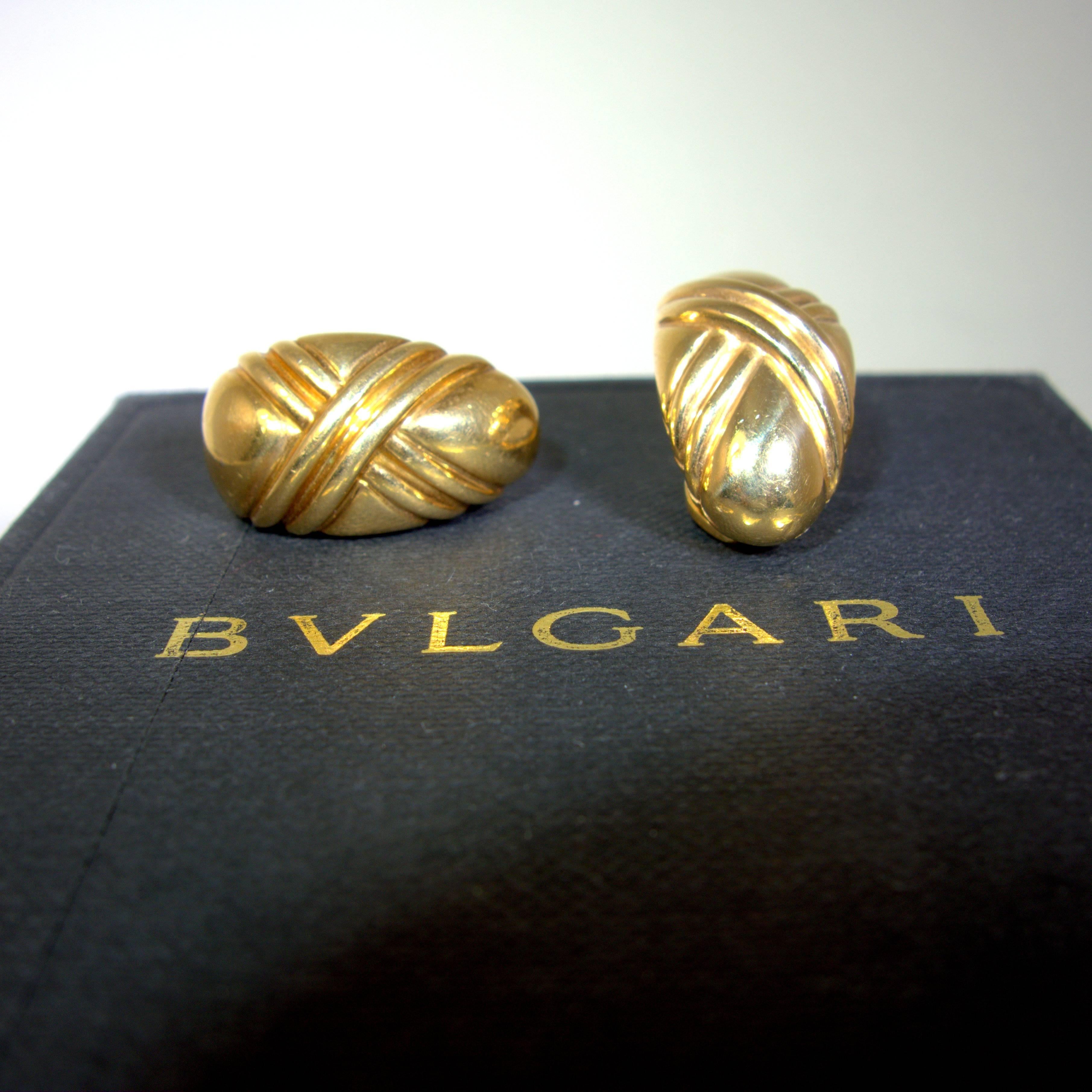 Women's or Men's Bulgari Gold Earrings