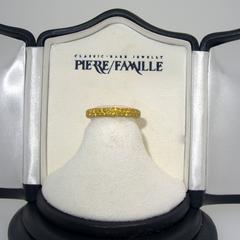 Fancy Yellow Diamond Gold Eternity Band Ring