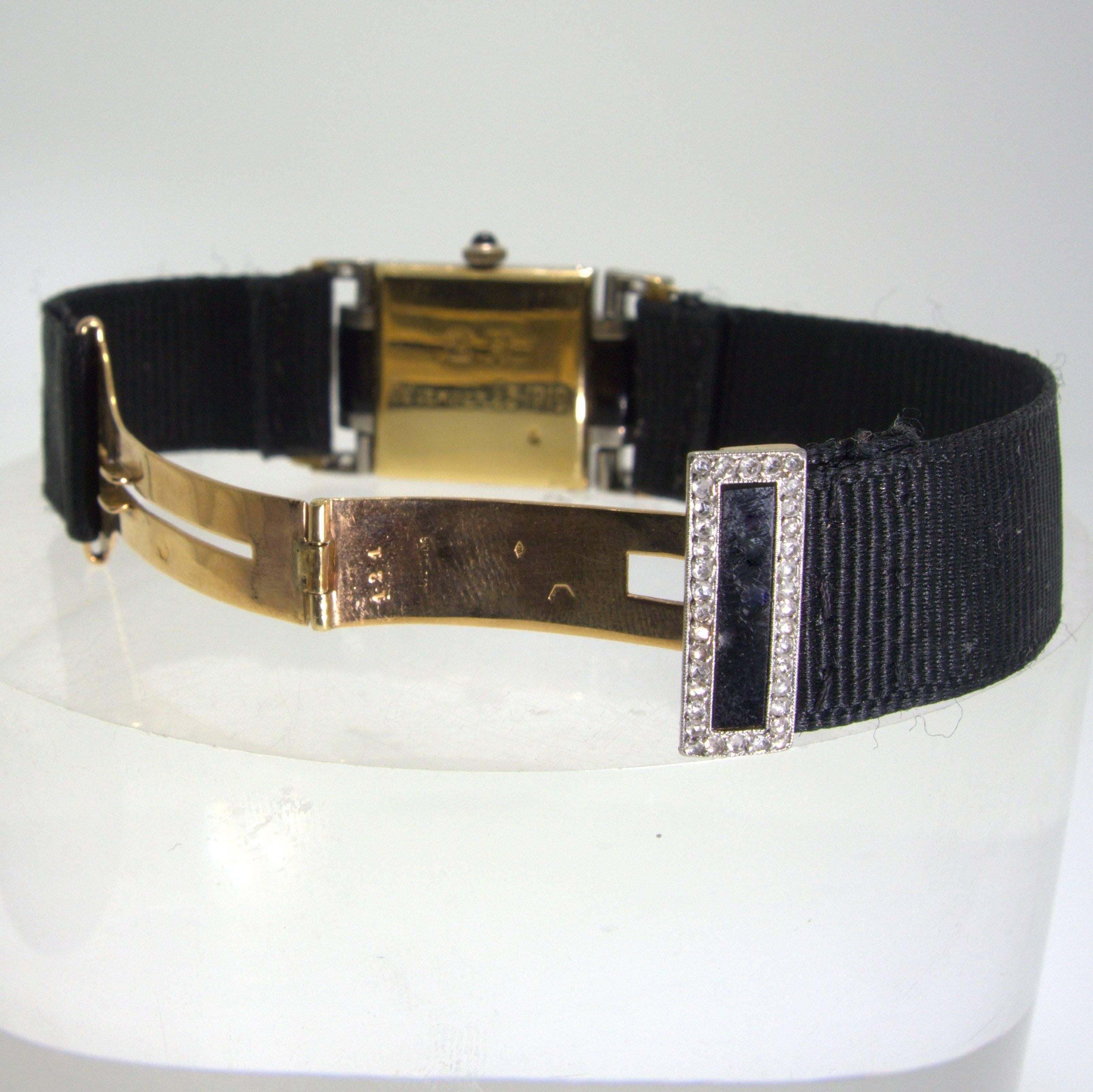 Women's Cartier Paris Lady's Platinum Yellow Gold Diamond Wristwatch
