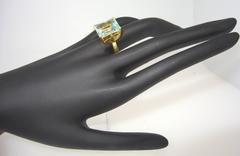 Emerald-Cut Aquamarine Gold Ring