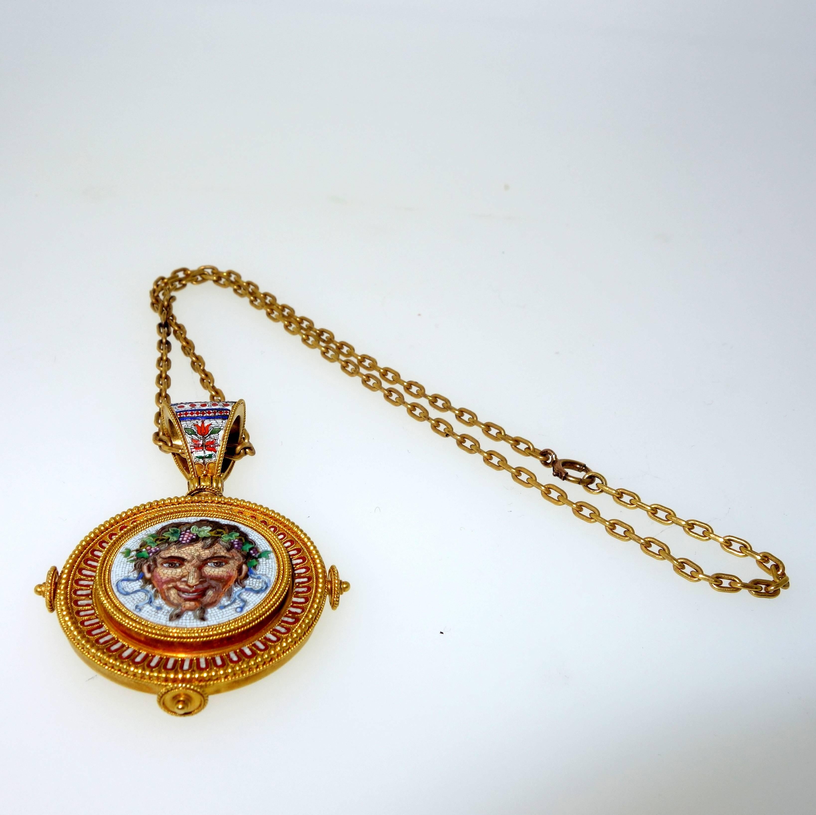 1865 Victorian Micro Mosaic Necklace 2