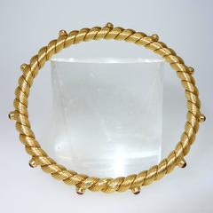 Van Cleef & Arpels Ruby Gold Bangle Bracelet