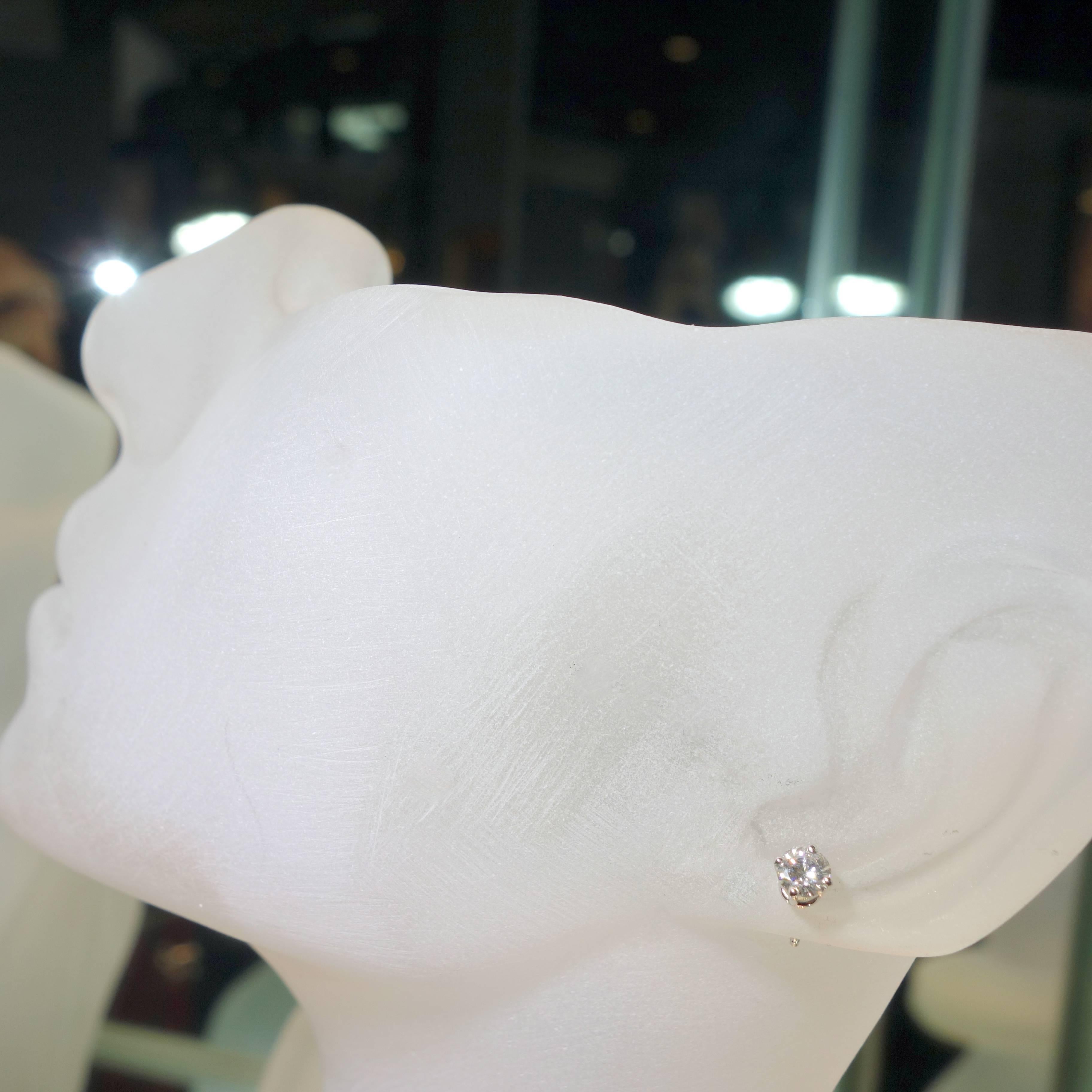 Pierre Famille Diamond Gold Stud Earrings In Excellent Condition In Aspen, CO