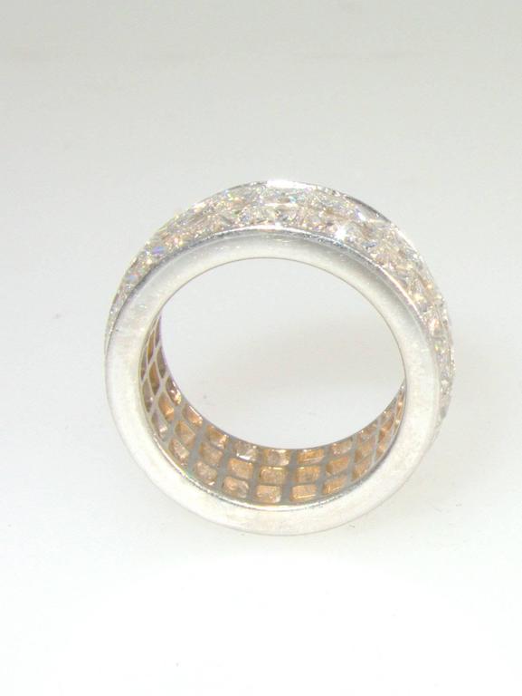 Fine Invisibly Set Diamond Gold Band Ring at 1stDibs