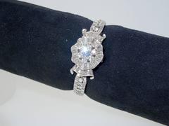 Hamilton Lady's Platinum Diamond Bracelet Wristwatch