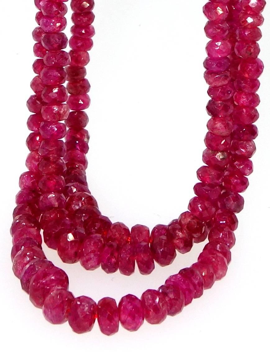Women's Bright Red Ruby Necklace