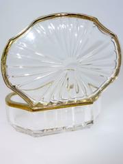 Caja de oro de cristal de roca ruso antiguo