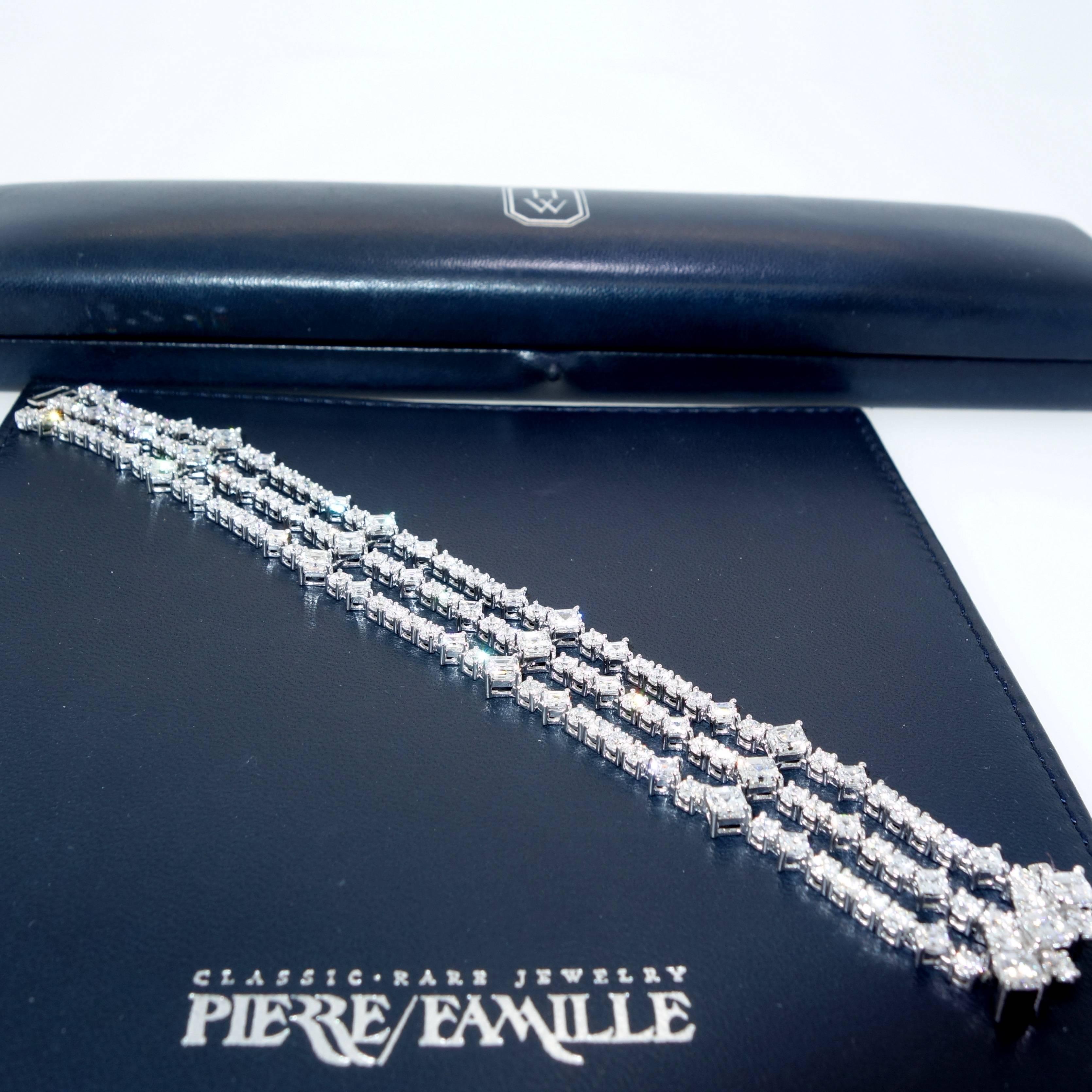 Harry Winston Diamond Platinum Bracelet In Excellent Condition In Aspen, CO