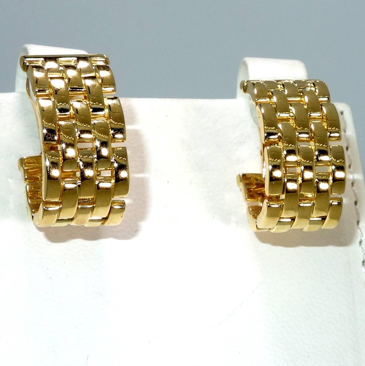 Contemporary Cartier Gold Hoop Earrings