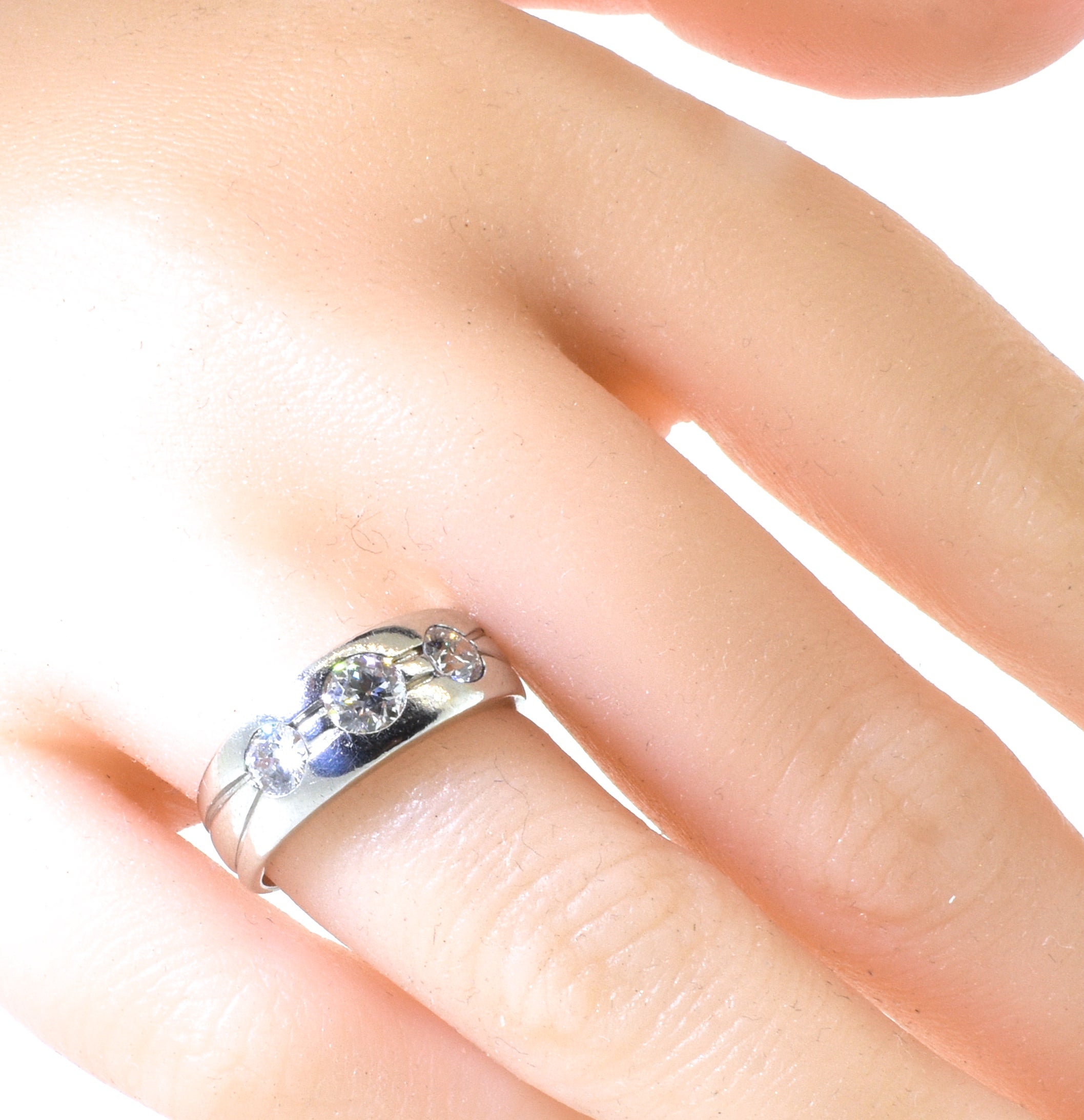 Anello di platino e diamanti, Art Déco, 1935 circa