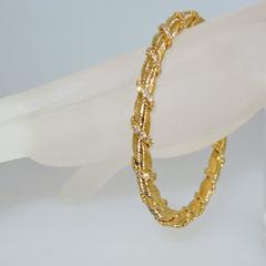 Van Cleef & Arpels Diamond Gold Bangle Bracelet
