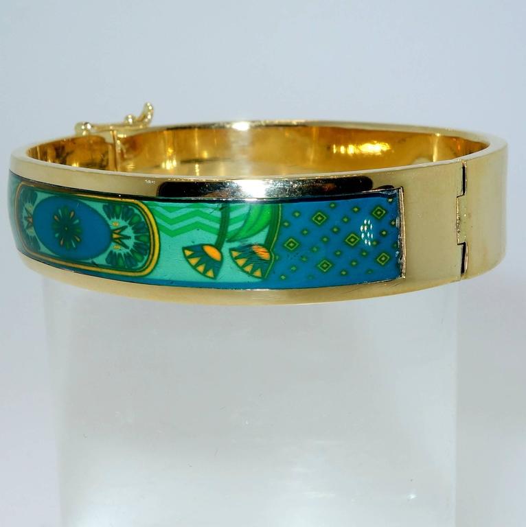 Enamel Gold Bangle Bracelet at 1stDibs enamel gold bangles