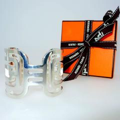 Hermes Sterling Silver Bangle Bracelet