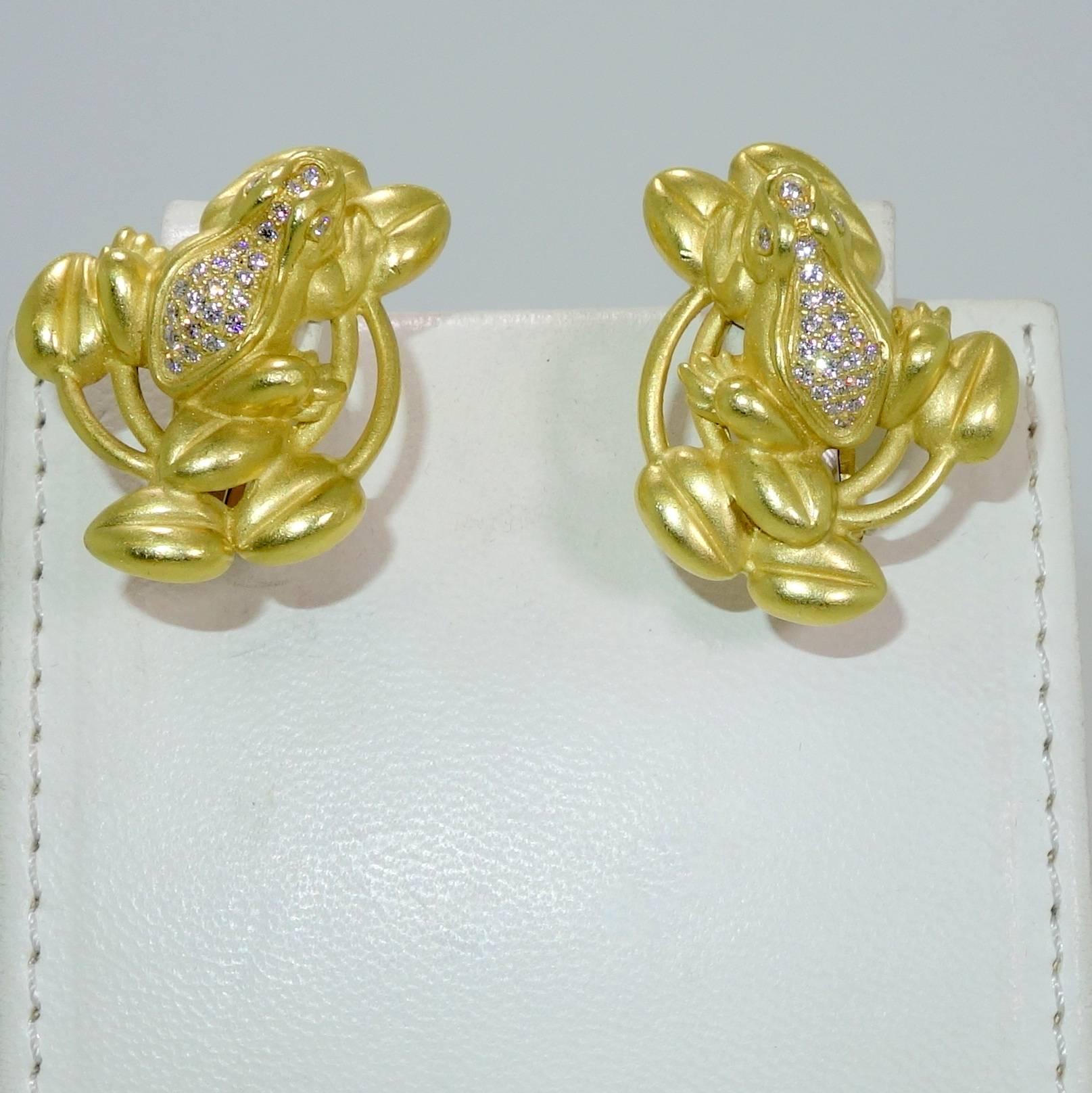 Kieselstein-Cord Unusual Gemstone Diamond Gold Bracelet and Earrings Set 1