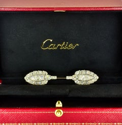 Cartier Edwardian Diamond and Platinum Antique Jabot or Cliquet Pin, c. 1914