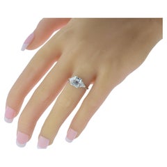 GIA Graded D, SI1, Anillo de diamantes vintage de platino talla Asscher de 2,23 quilates