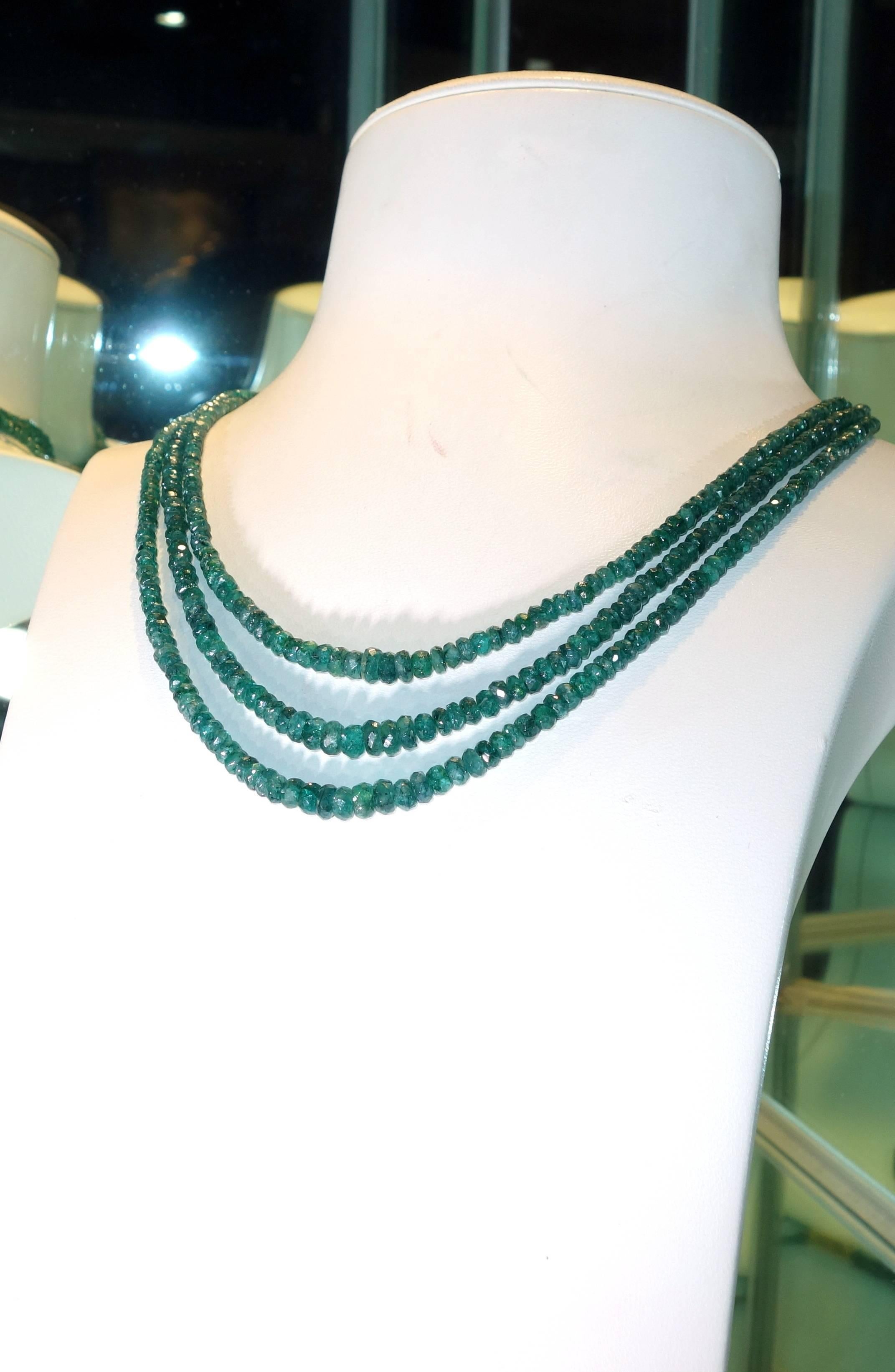 Women's Emerald Bead Necklace