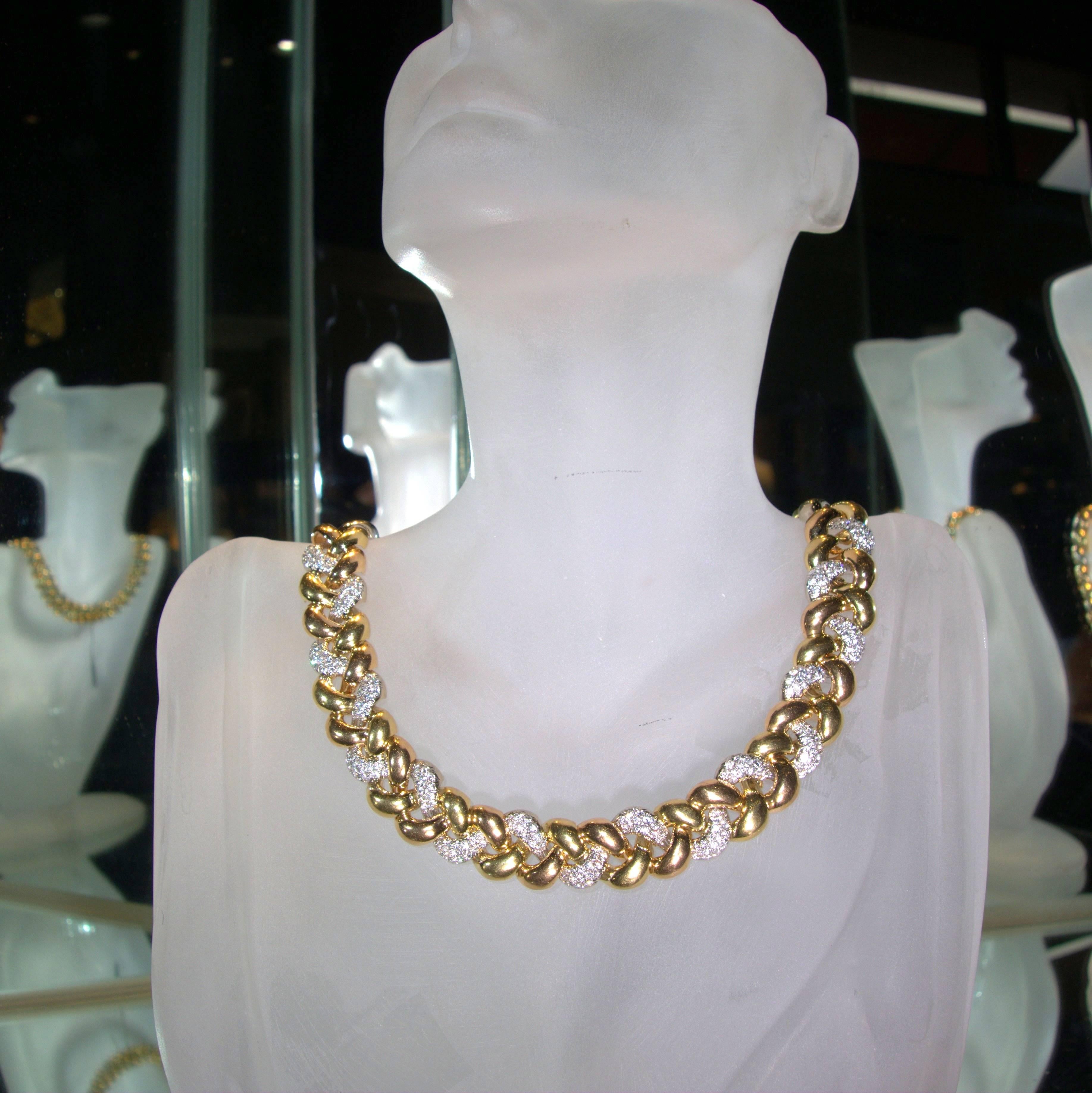 Poiray Diamond Gold Necklace In Excellent Condition In Aspen, CO