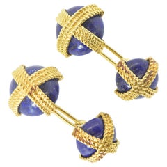 Cufflinks Van Cleef & Arpels 18k and Fine Lapis Back to Back Used, 1960