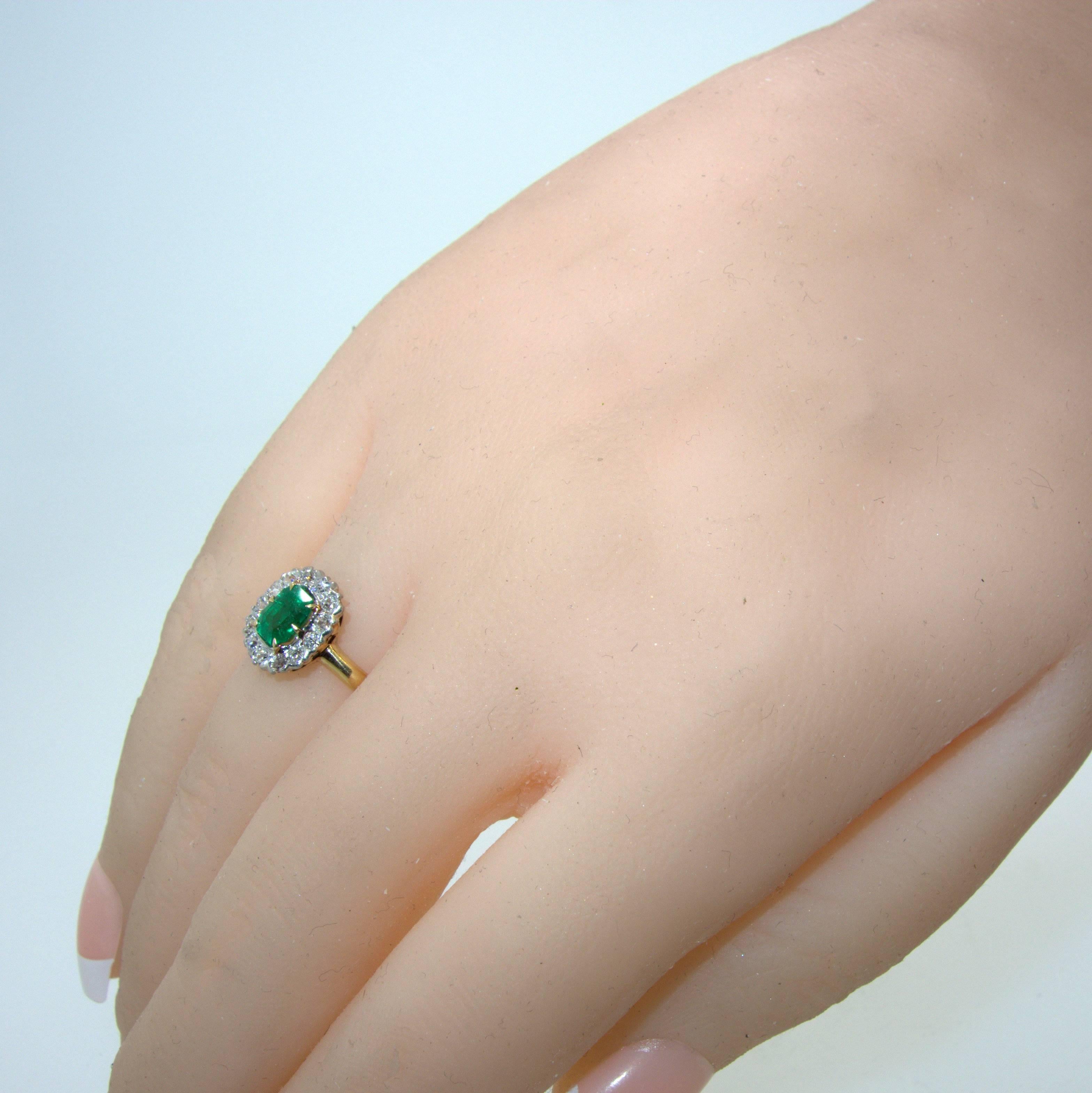 Antique emerald and diamond ring 1