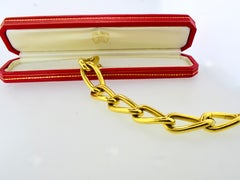 Cartier Paris 18K Large and Dramatic Elongated Link Bracelet, circa 1950.