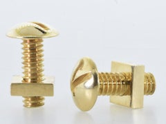 Gemelli in oro giallo vintage Nut and Bolt, 1960 circa.
