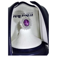 Vintage Platinum GIA Graded Star Ruby Ring, 17.29 ct & 3.0 ct of fine Diamonds