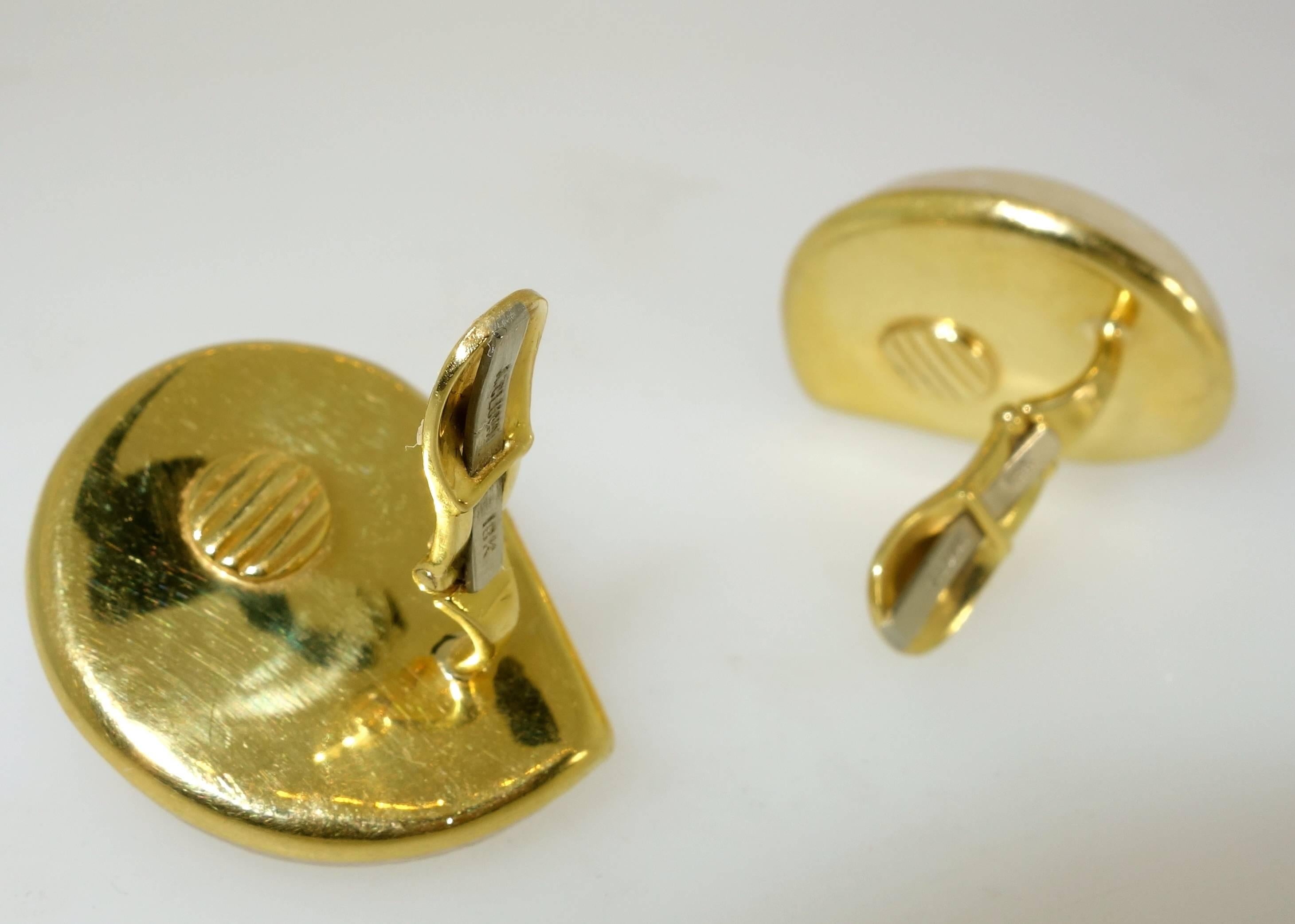 Women's Andrew Clunn Unusual yellow gold Shell Earrings