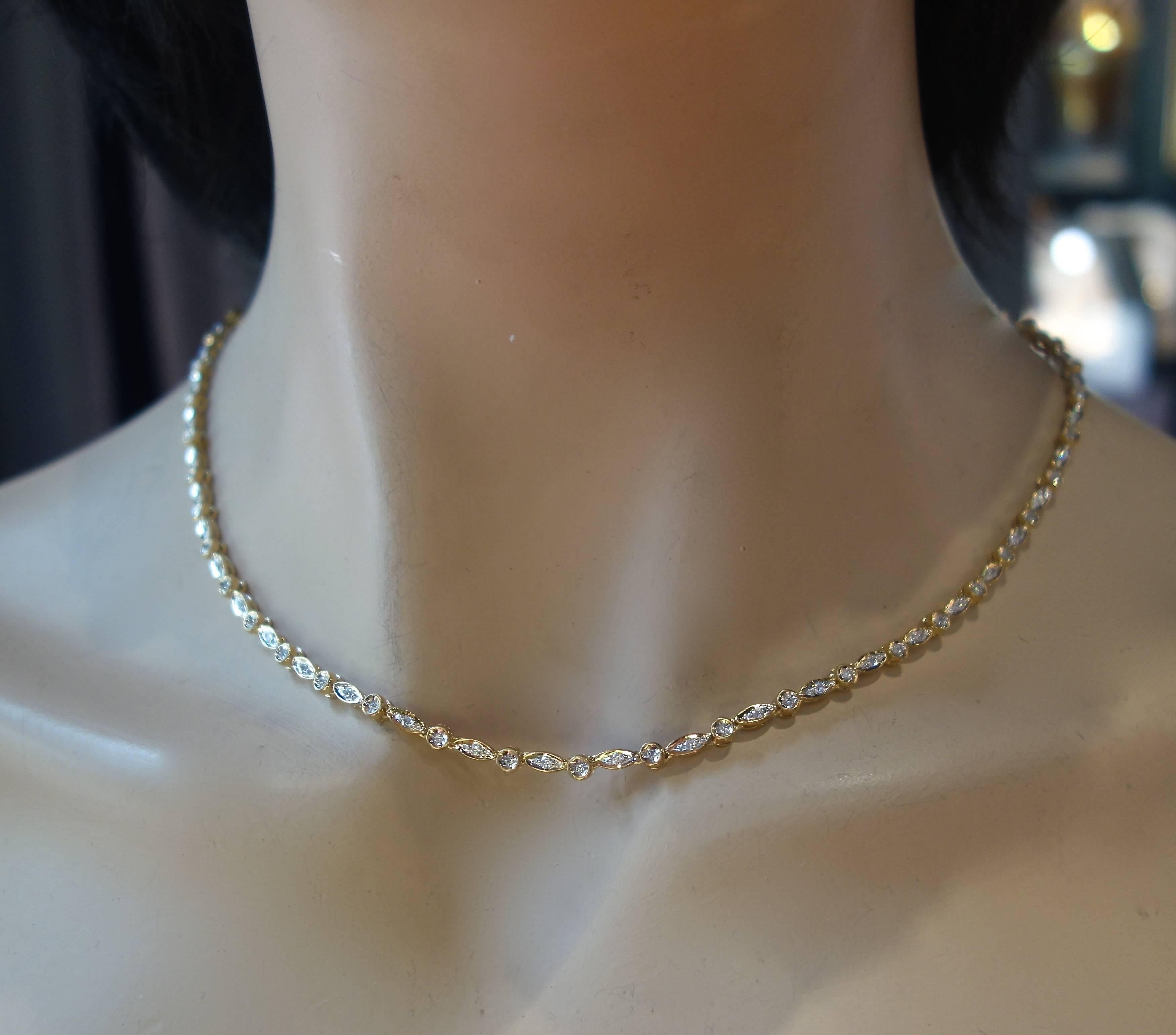 Diamond and Gold Necklace 1