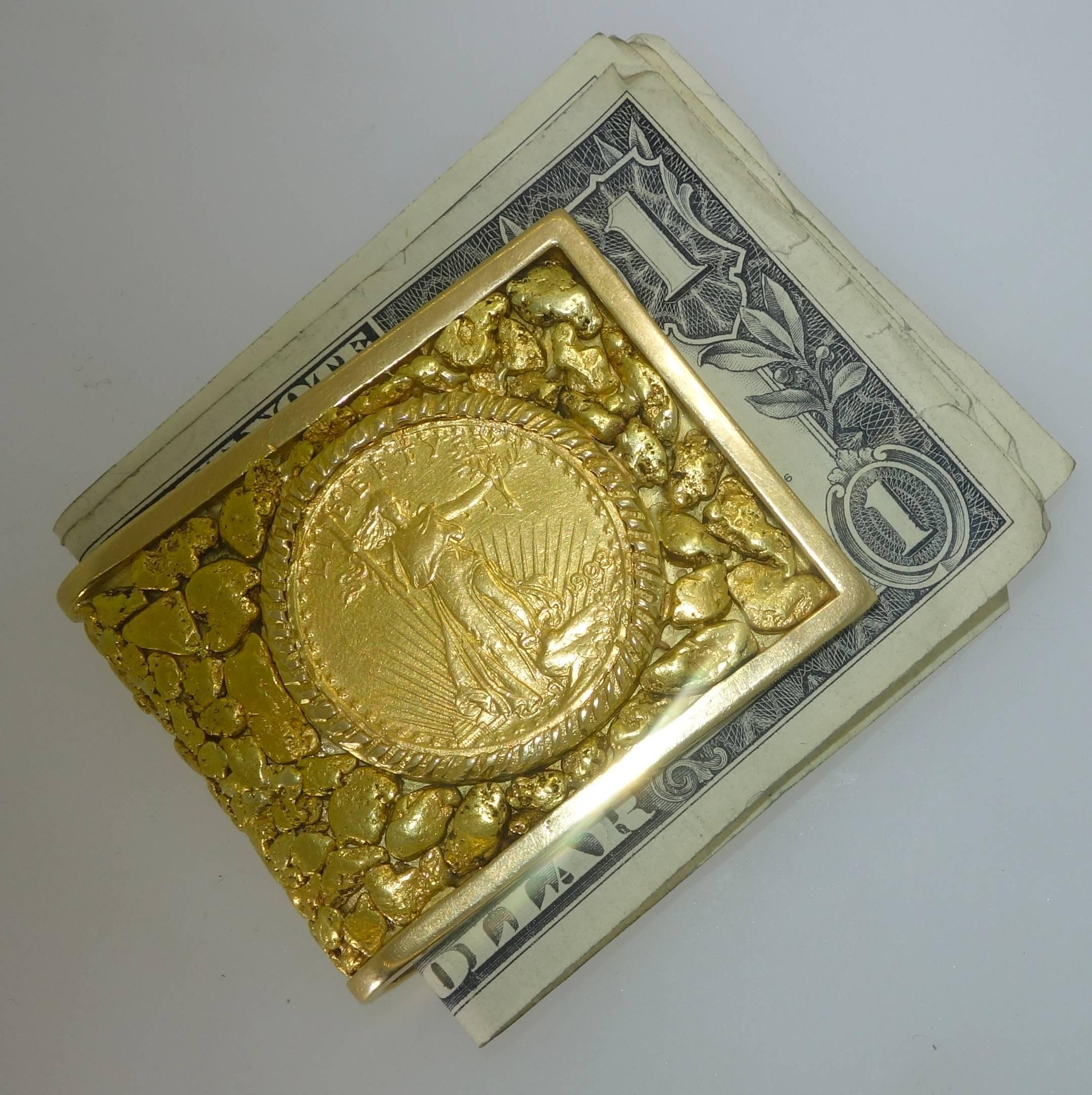 vintage gold money clip