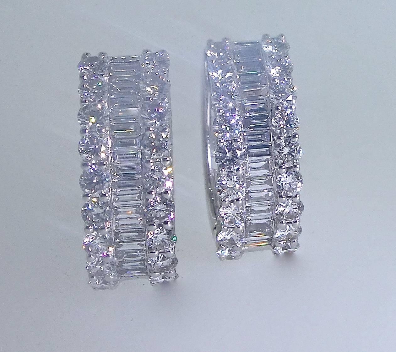 Diamond Hoop-Huggie Type Earrings 1